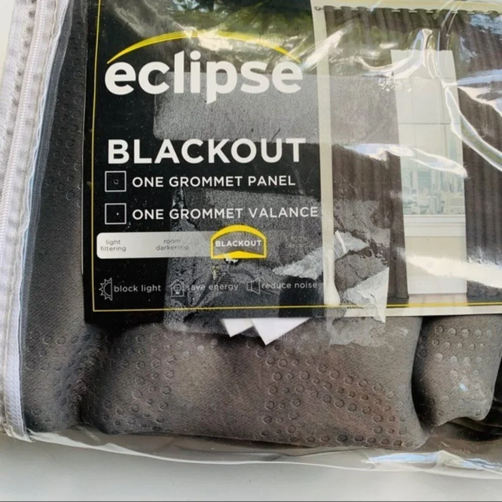 MERCURY ROW Shively Smoke Gray Blackout Curtain Panel Grommet 52 x 108 NEW NIP